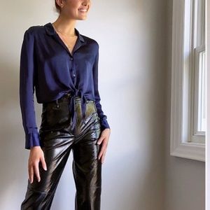 Wilfred silky tie front blouse